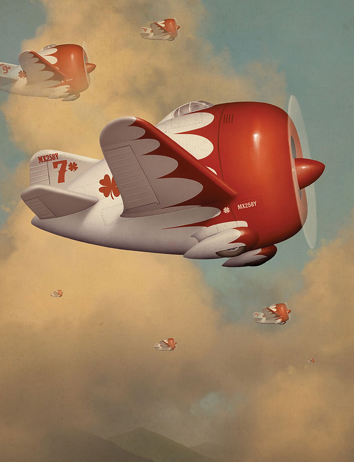 Самолет живопись