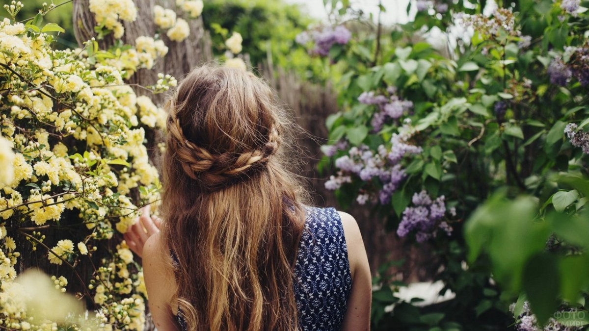 Шатенка со спины