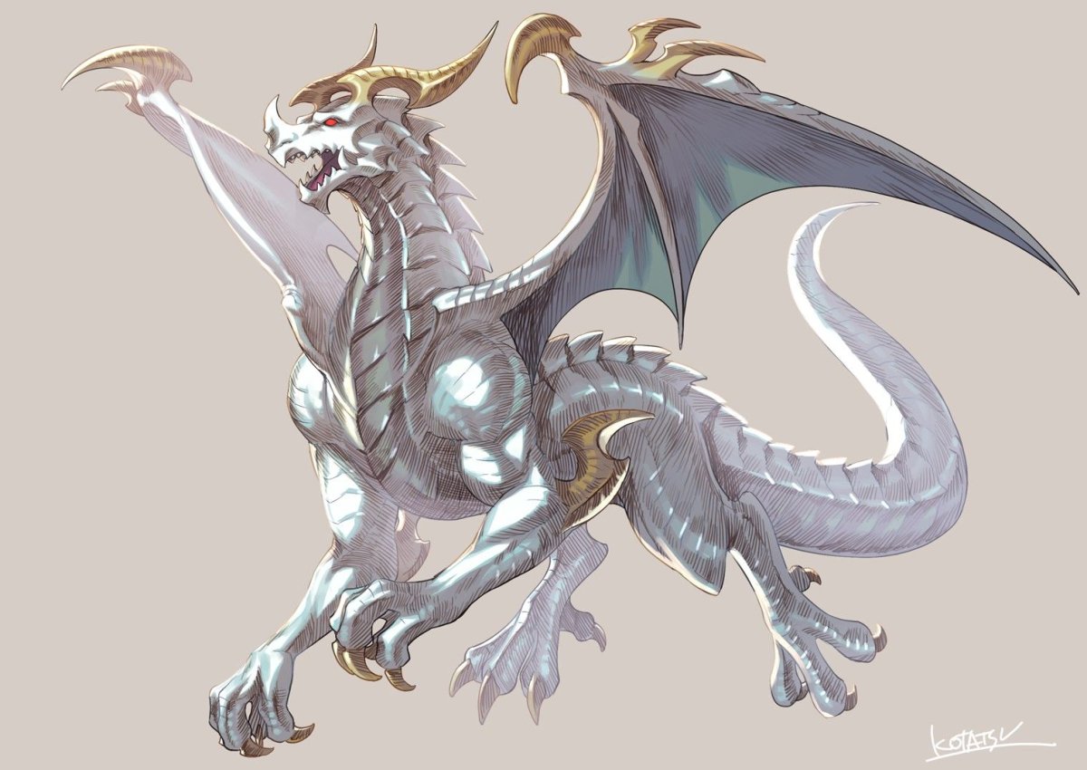 Дракон виверна драгон белый