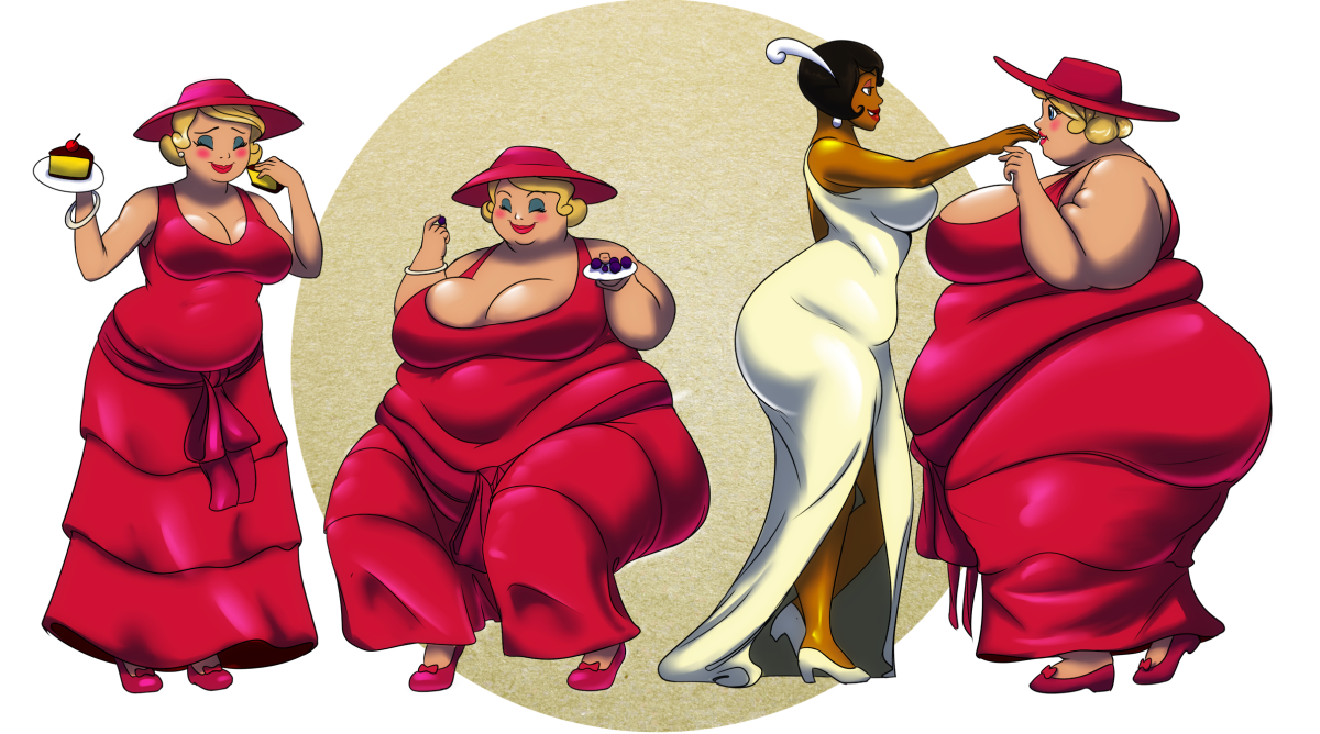 Толстая девушка арт