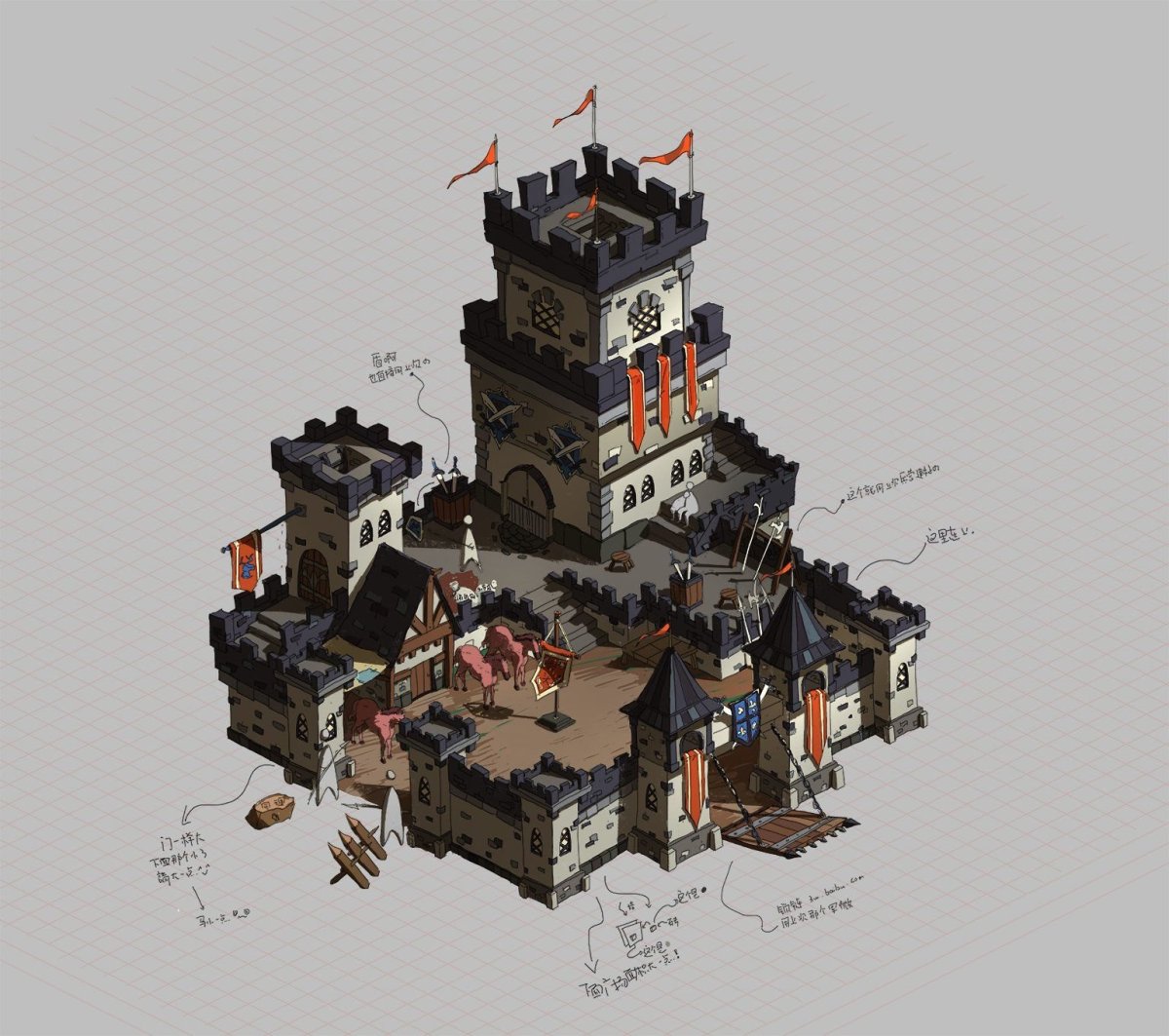 Замок Pixel Art