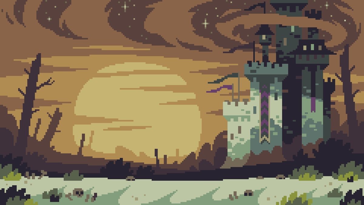 2д пиксельный замок