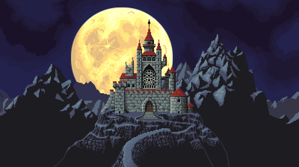 Табличка с надписью замок пиксели