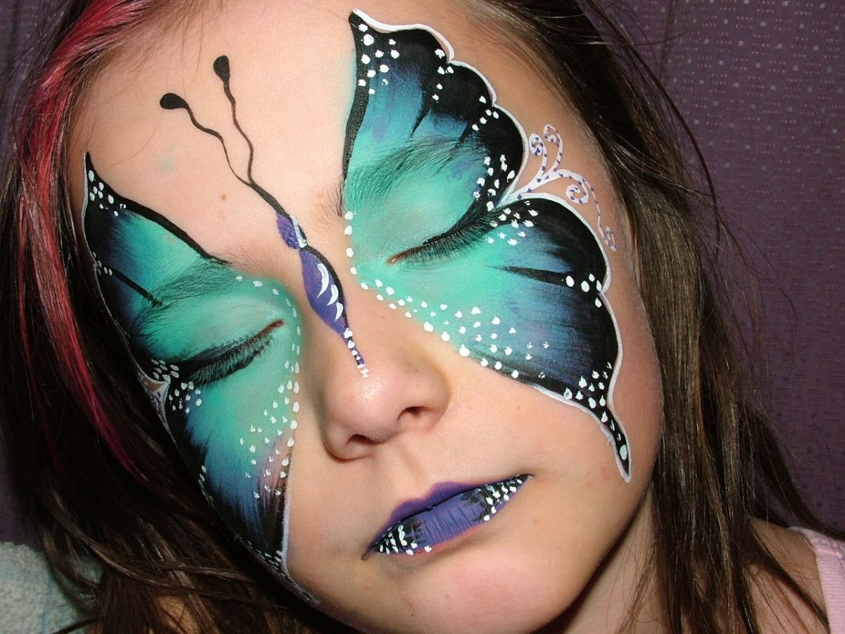 Бабочка аквагрим легкий