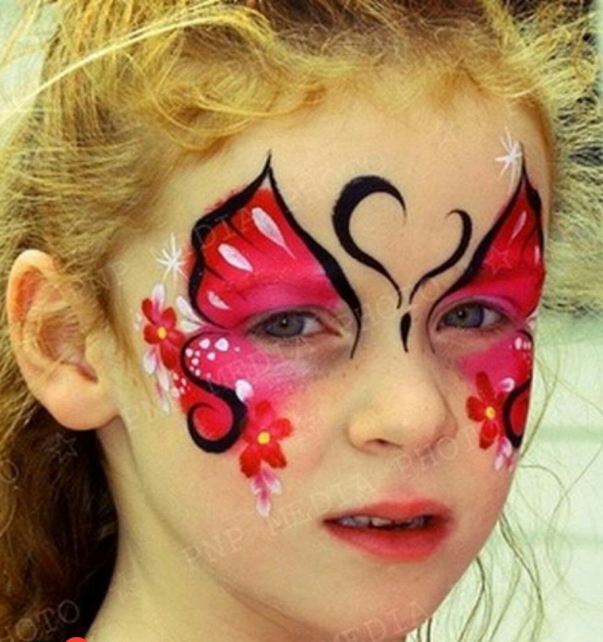 Бабочка аквагрим легкий