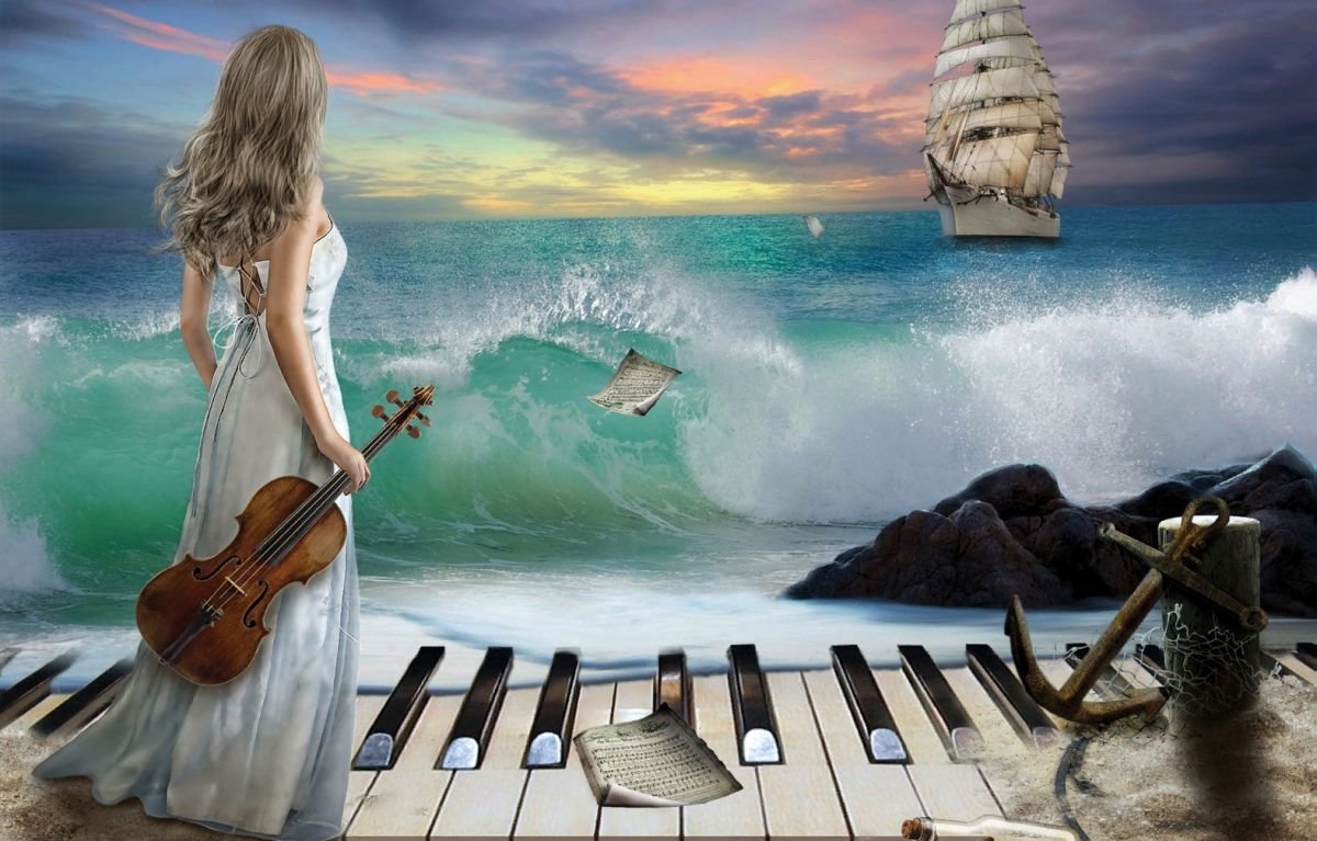 Фортепиано и море