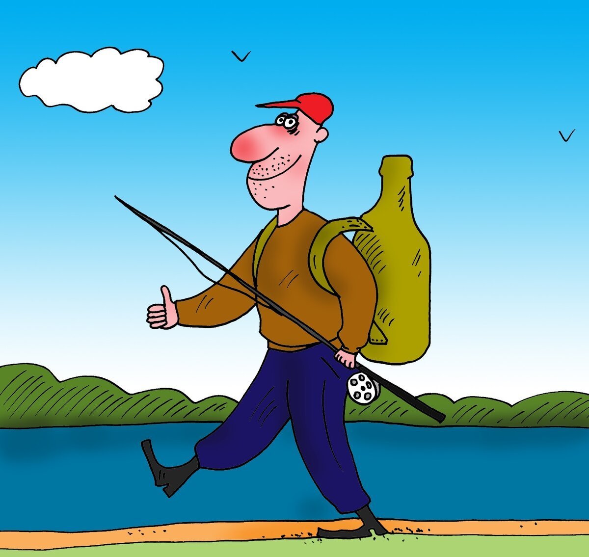 Рыбак карикатура