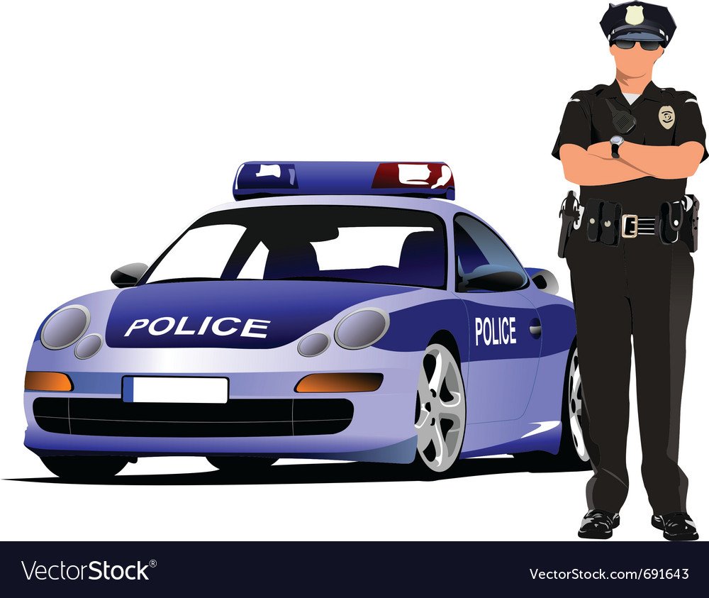 Полицейская машина мультяшный