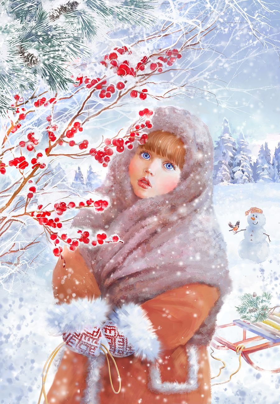 Иллюстрации Татьяны Дорониной зимние