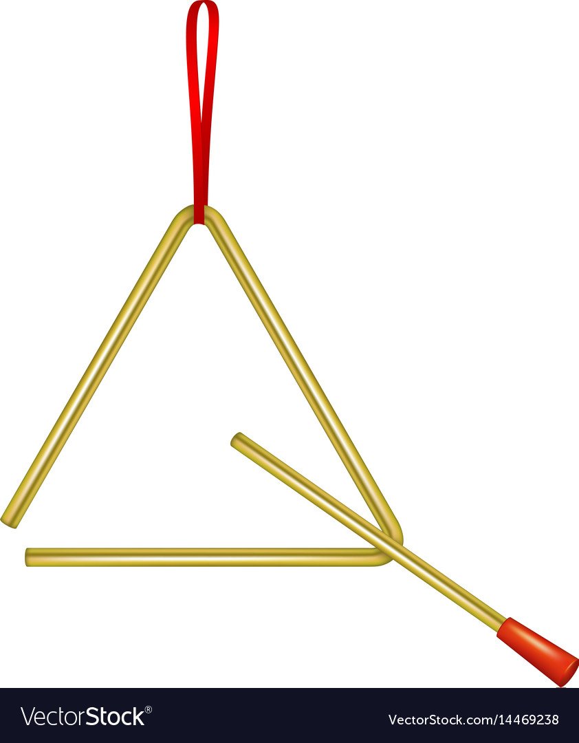 Музыкальный инструмент треугольник вектор