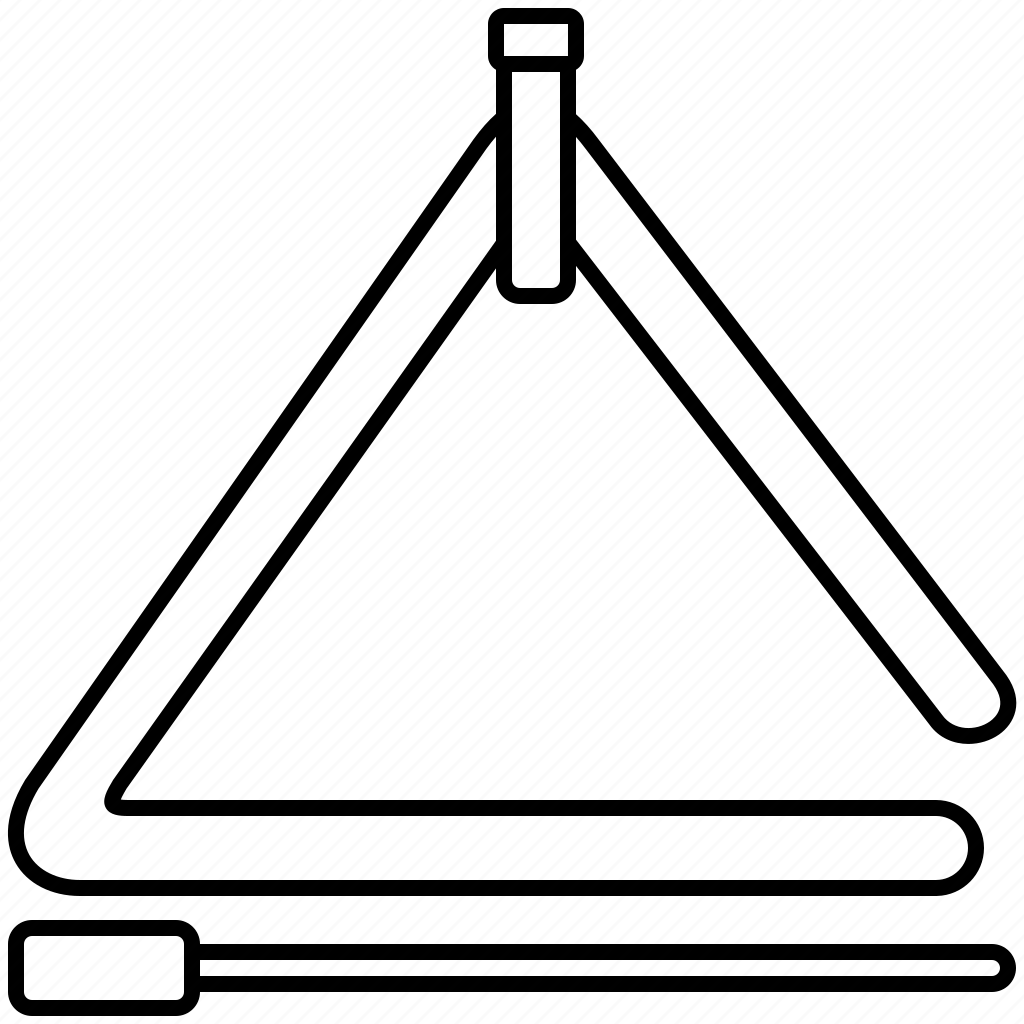 Треугольник музыкальный карандашом