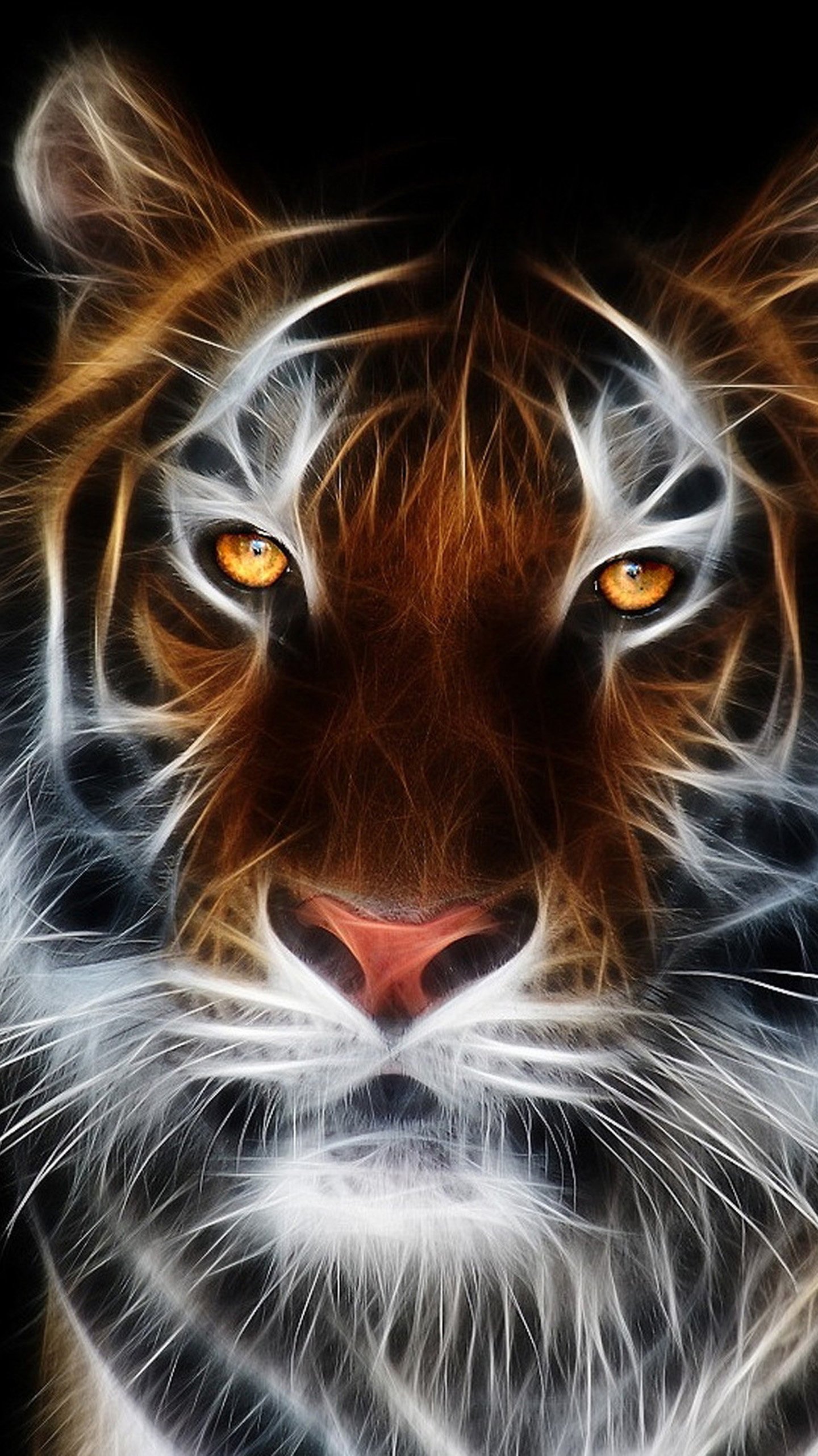 Аватарка на телефон 2024. Животные 3d. Тигр. Красивые заставки на аватарку. Тигр на темном фоне.