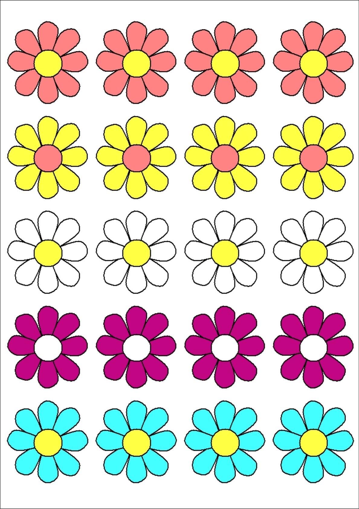 Шаблоны Цветов Из Цветной Бумаги
