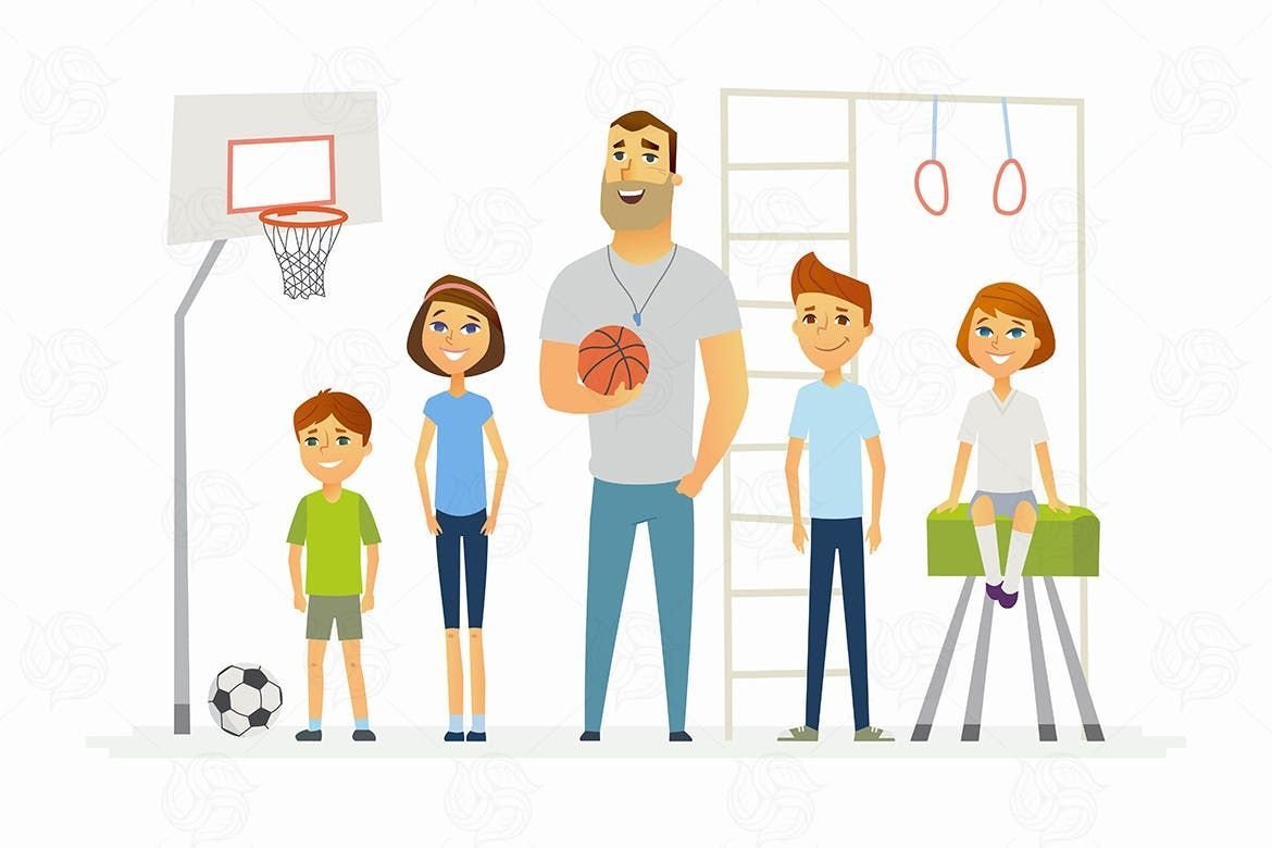 Учитель физкультуры мультяшный