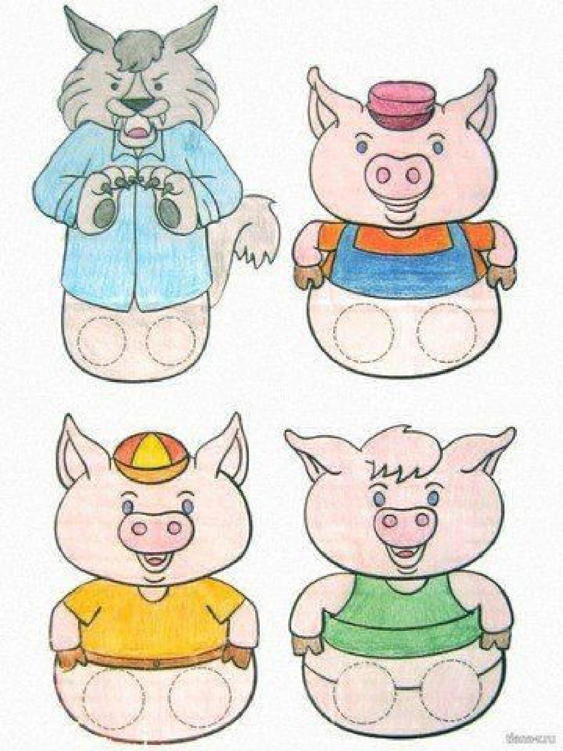 Пальчиковый кукольный театр «три поросенка» 03938