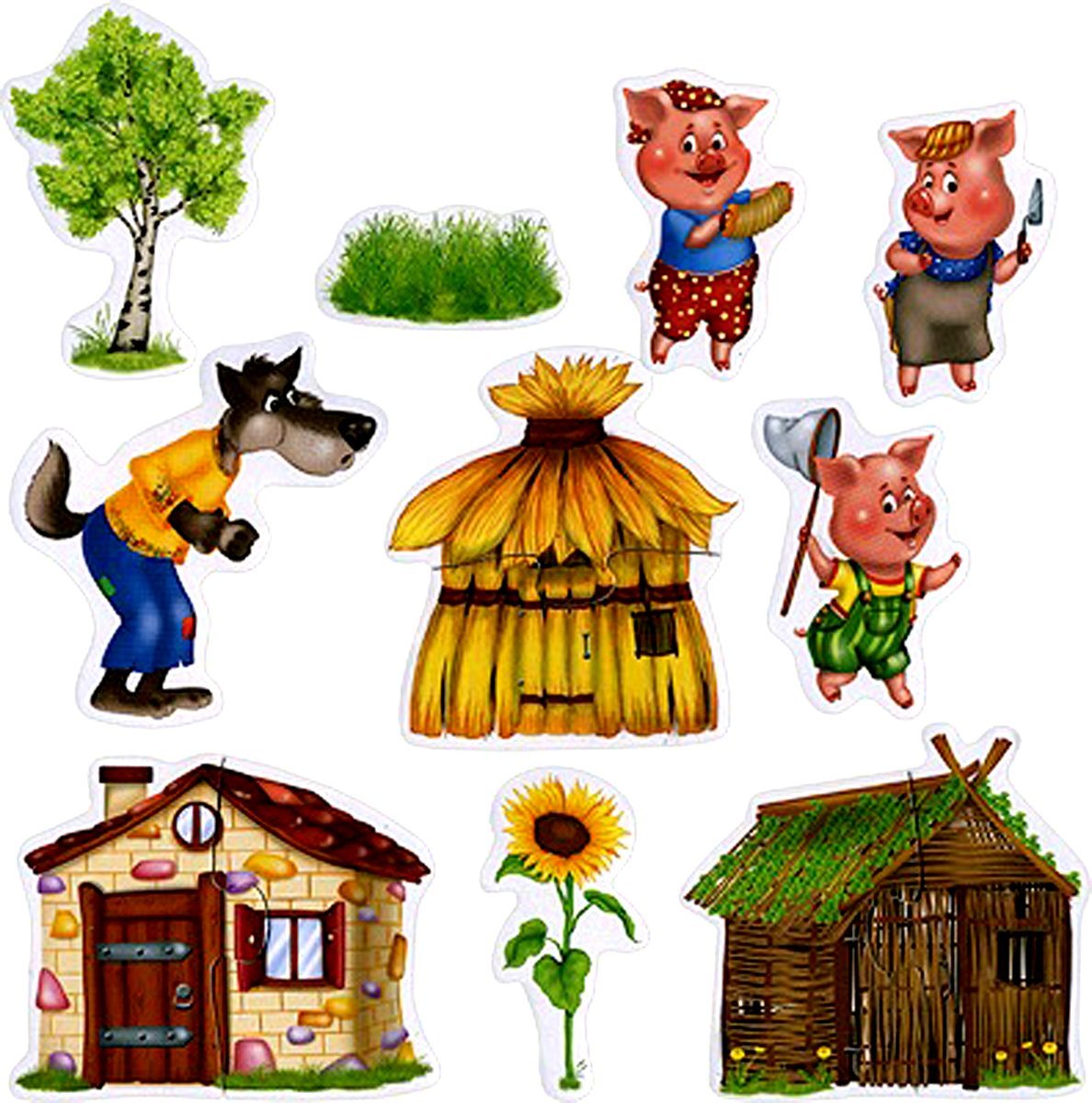 Три поросенка театр для фланелеграфа