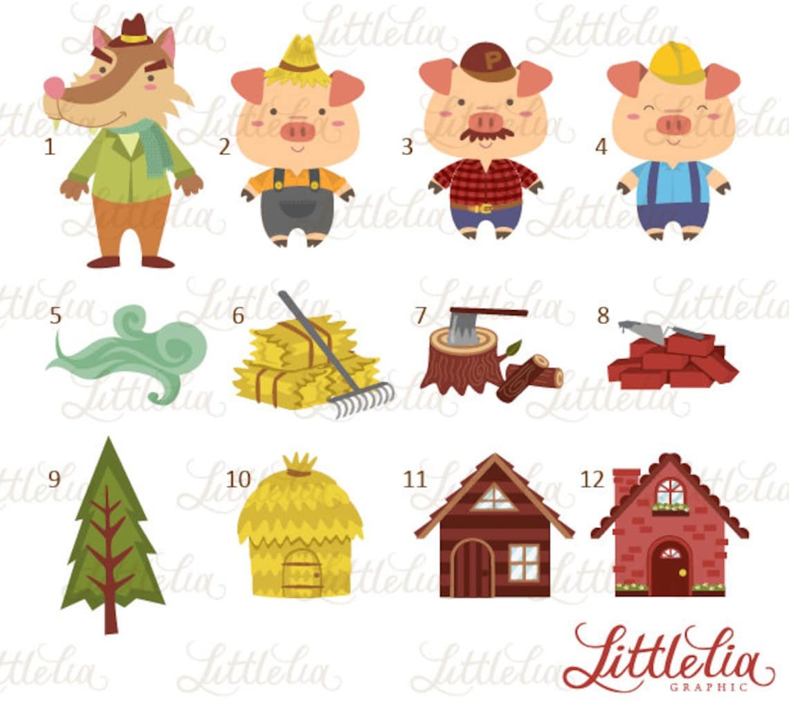 Картинки три поросенка для театра