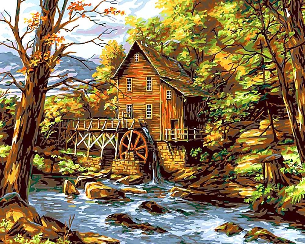 Плейд мельница картина по номерам