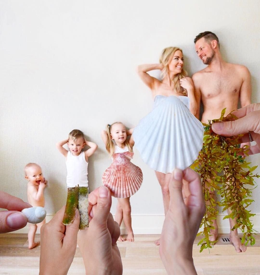 Смешная фотосессия семьи