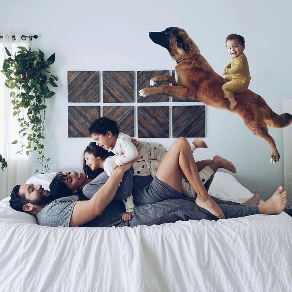 Прикольная фотосессия семьи