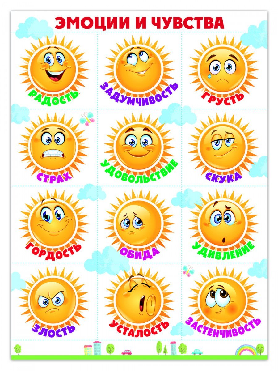 Плакат эмоции для детского сада