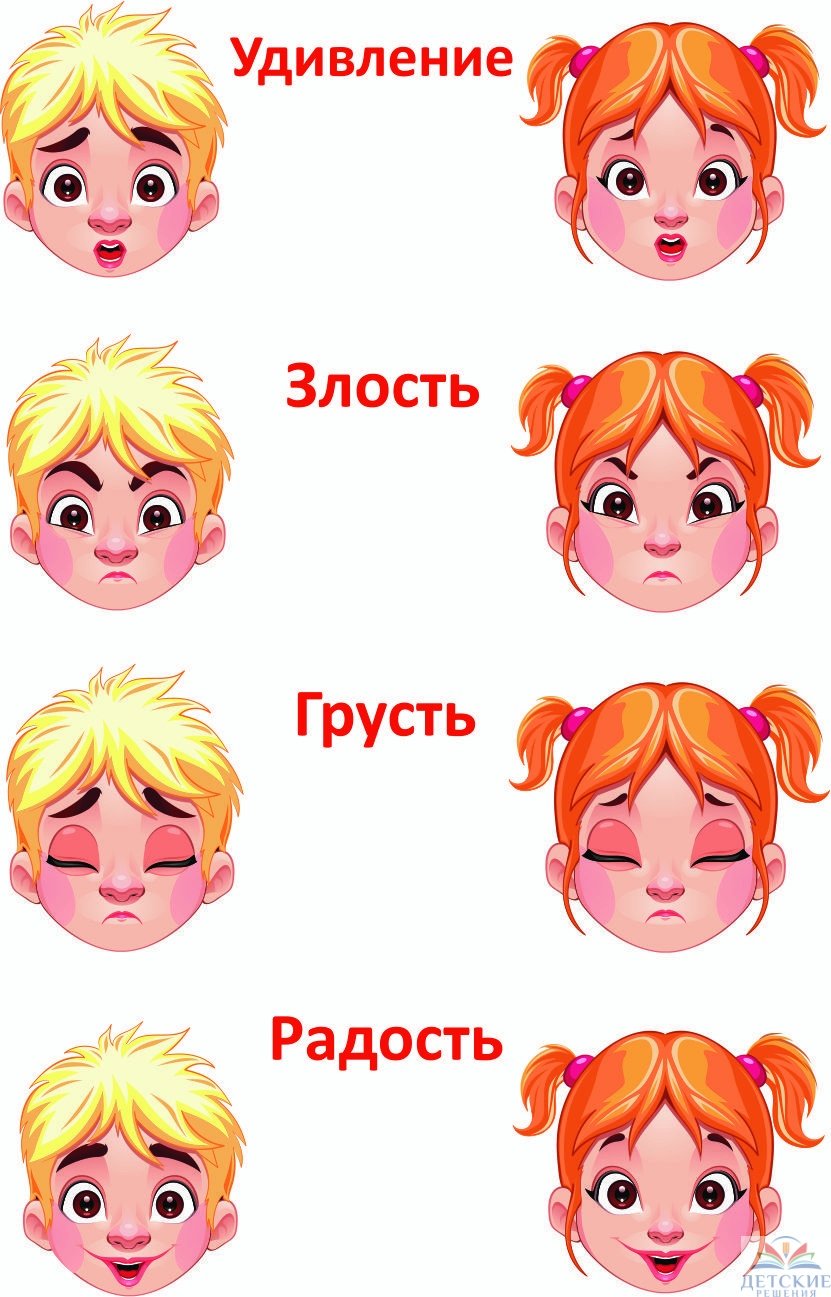 Изображения эмоций для дошкольников