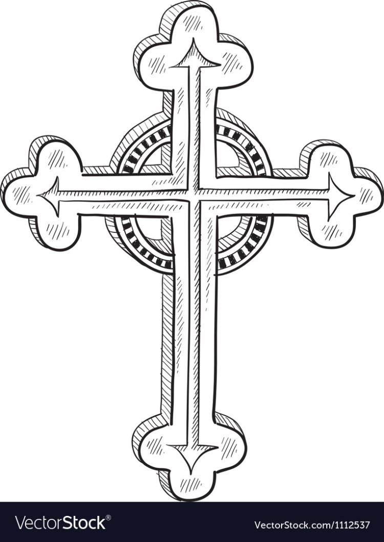 Православный крест эскиз