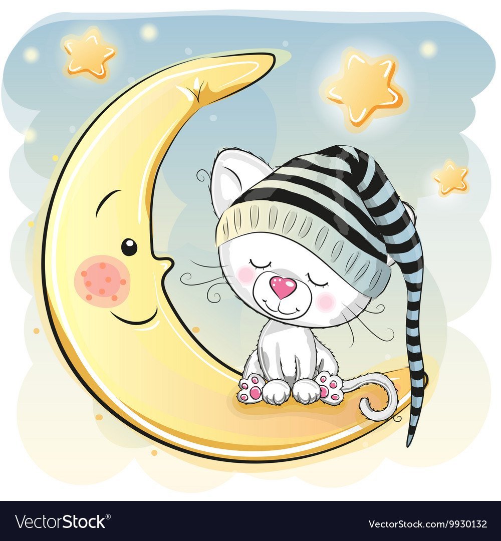 Кот на месяце