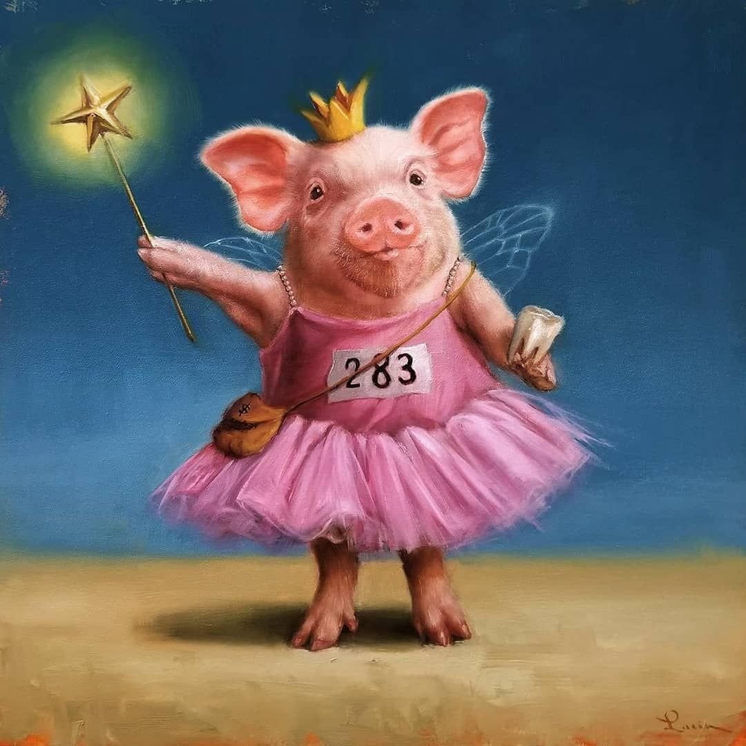 Свинья художница