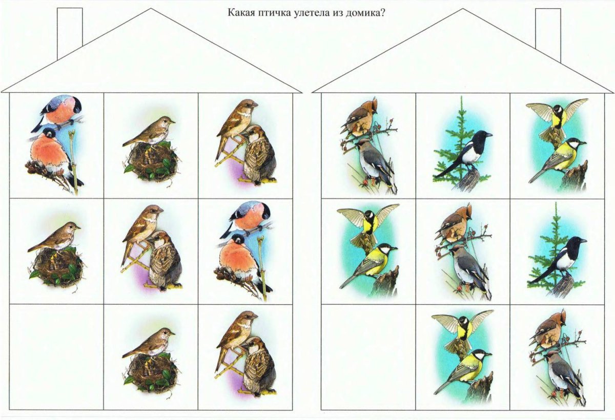 Разрезные картинки перелетные птицы для дошкольников