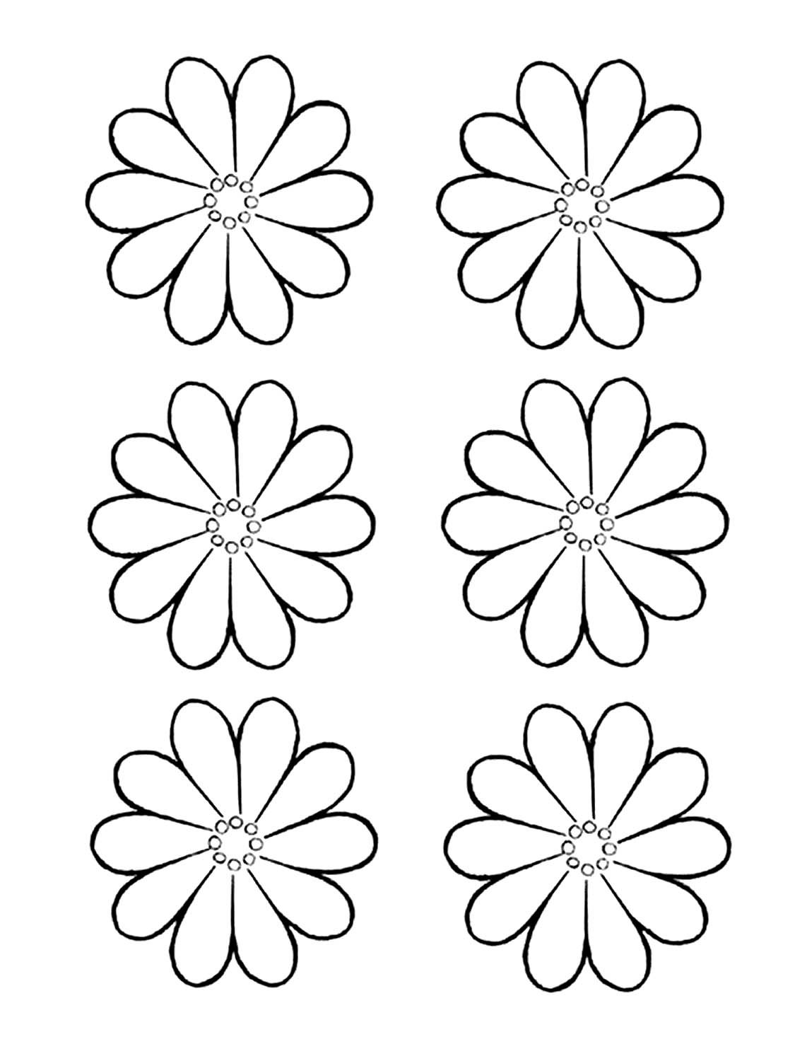 Ромашка трафарет для вырезания