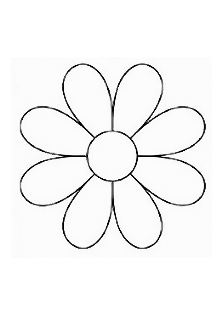 Трафарет ромашки для вырезания из бумаги