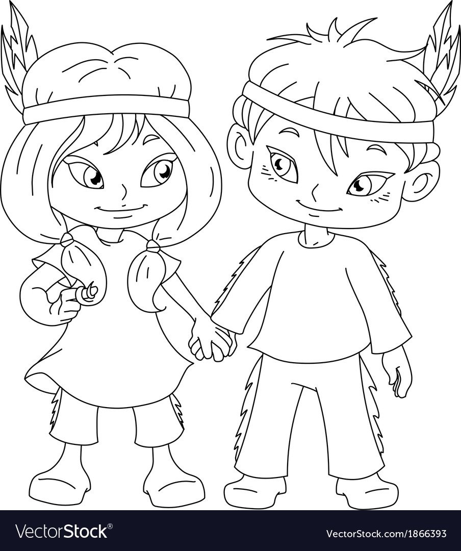 Мальчик и девочка рисунок раскраска