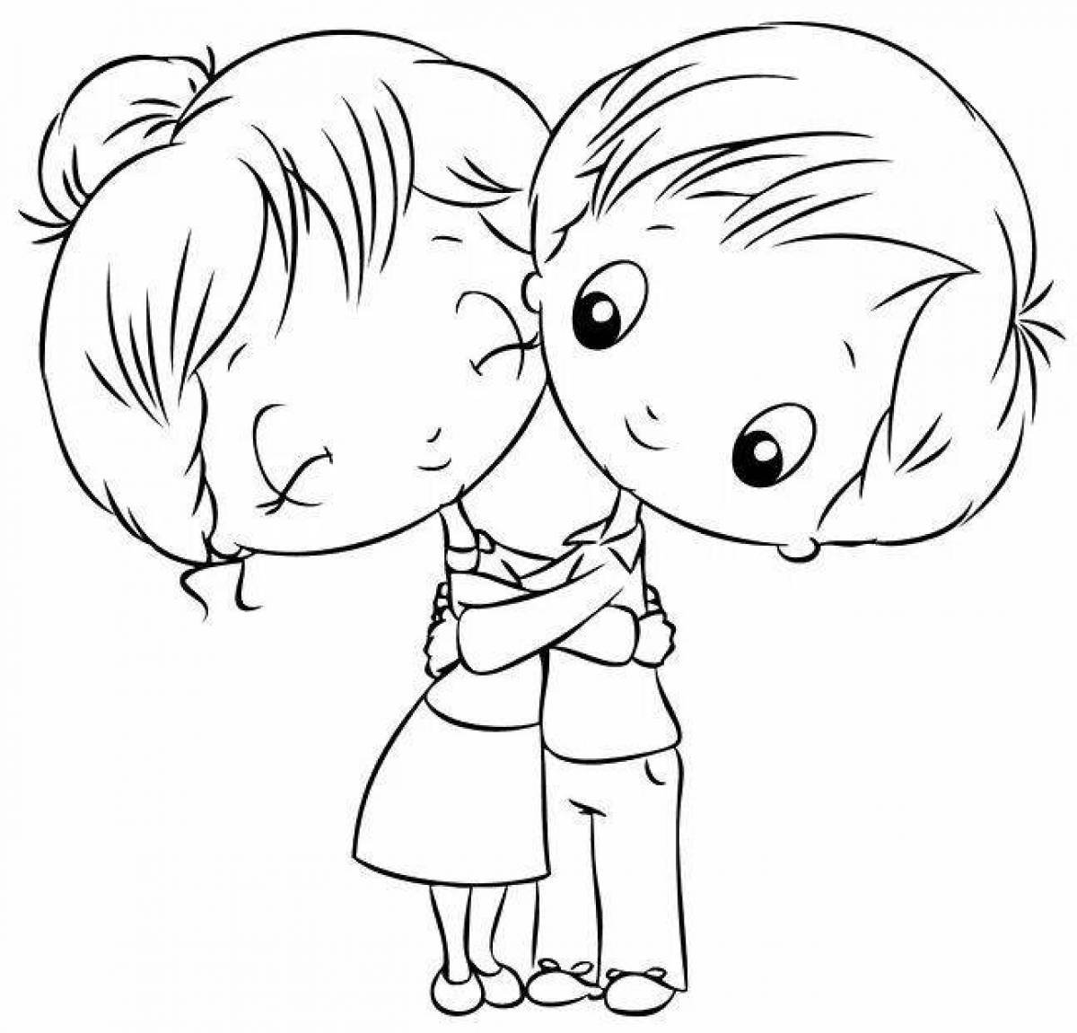 Раскраска мальчики и девочки картинки для детей