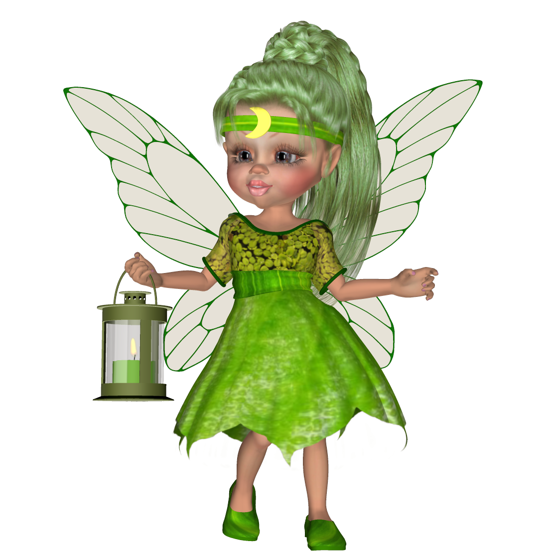 Сказочные феи на прозрачном фоне