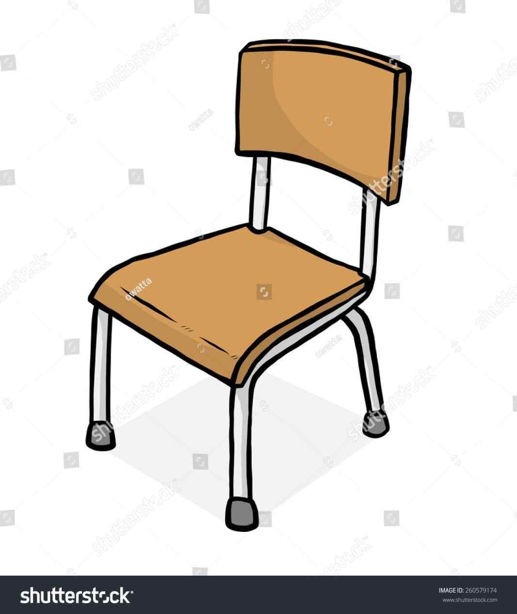 Школьный стул рисунок боком