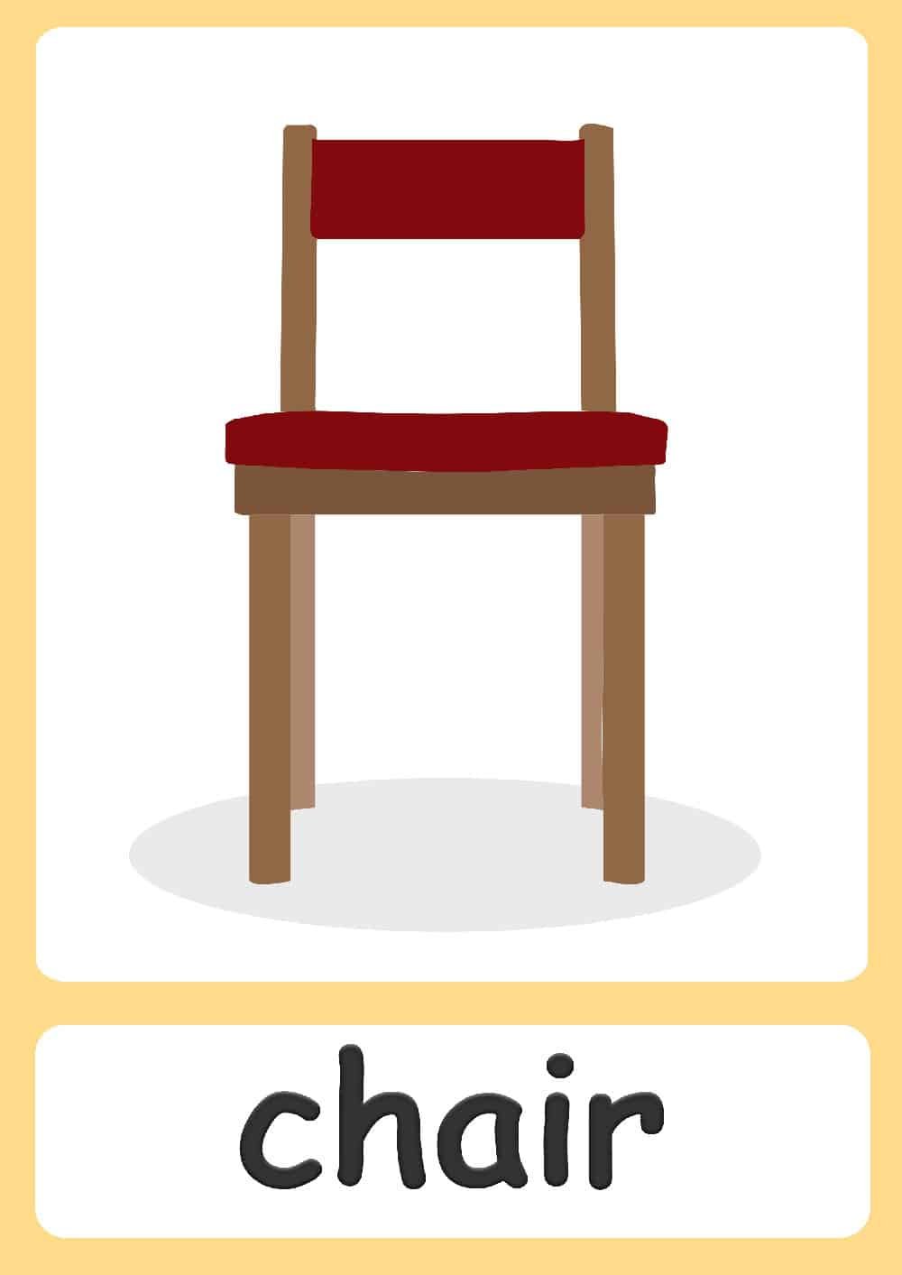 Chair Flashcard for Kids