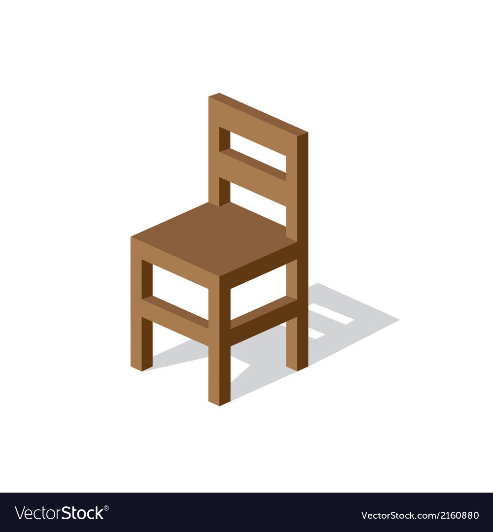 Вектор стульчик деревянный