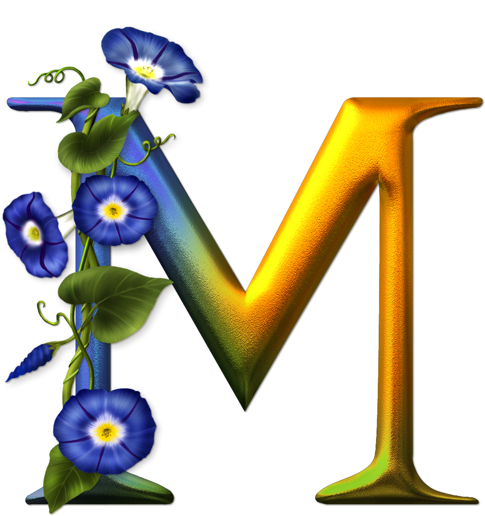 Буквы с цветами