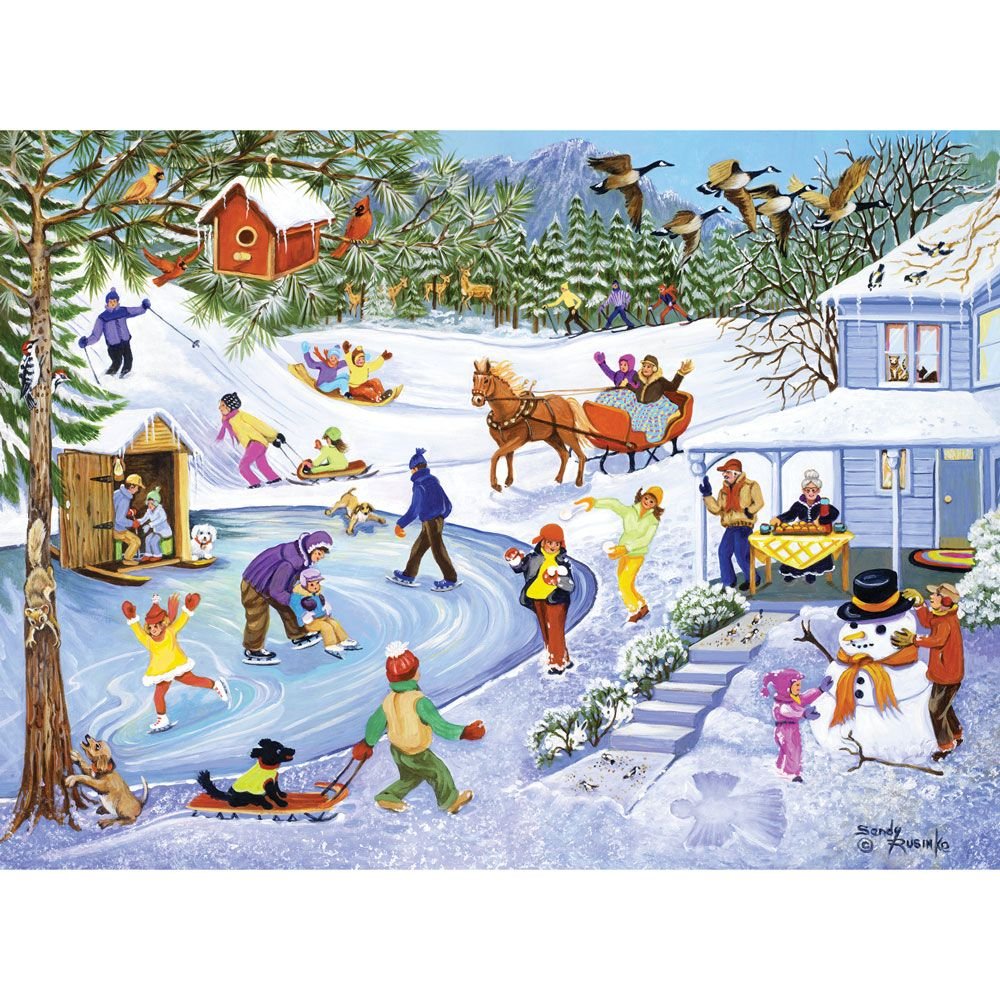 Зимние пазлы для детей