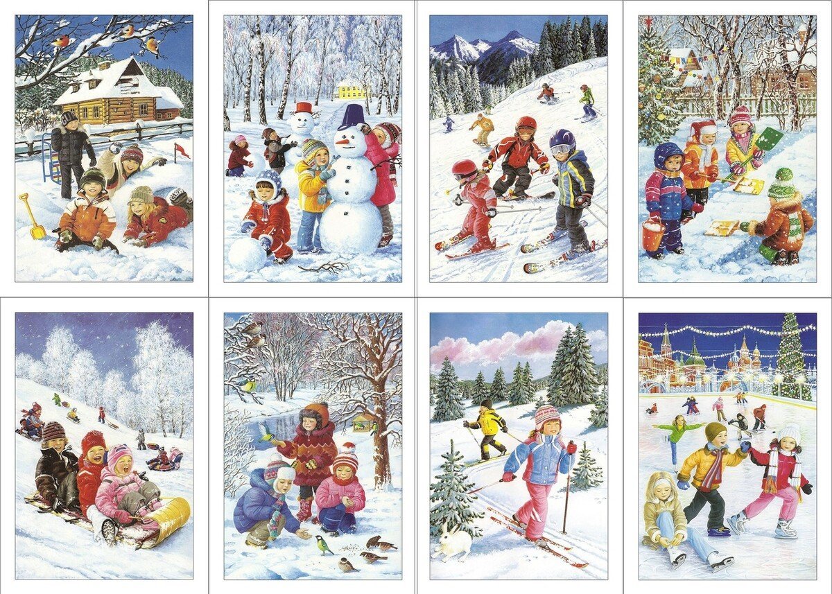 Картина времена года для детей