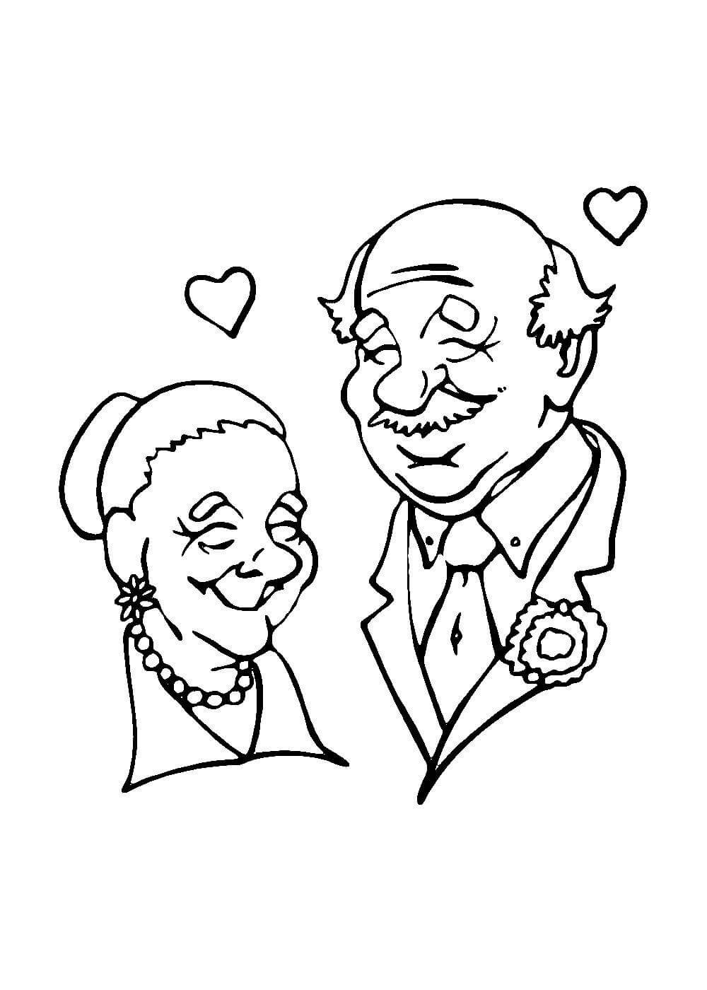 День пожилого человека раскраска