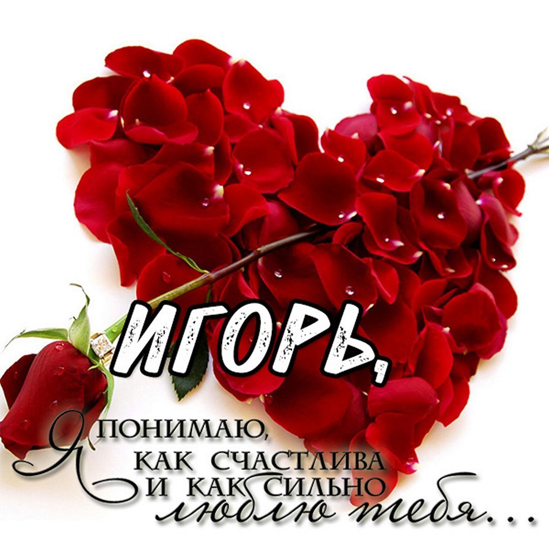 Открытка Игорь я тебя люблю