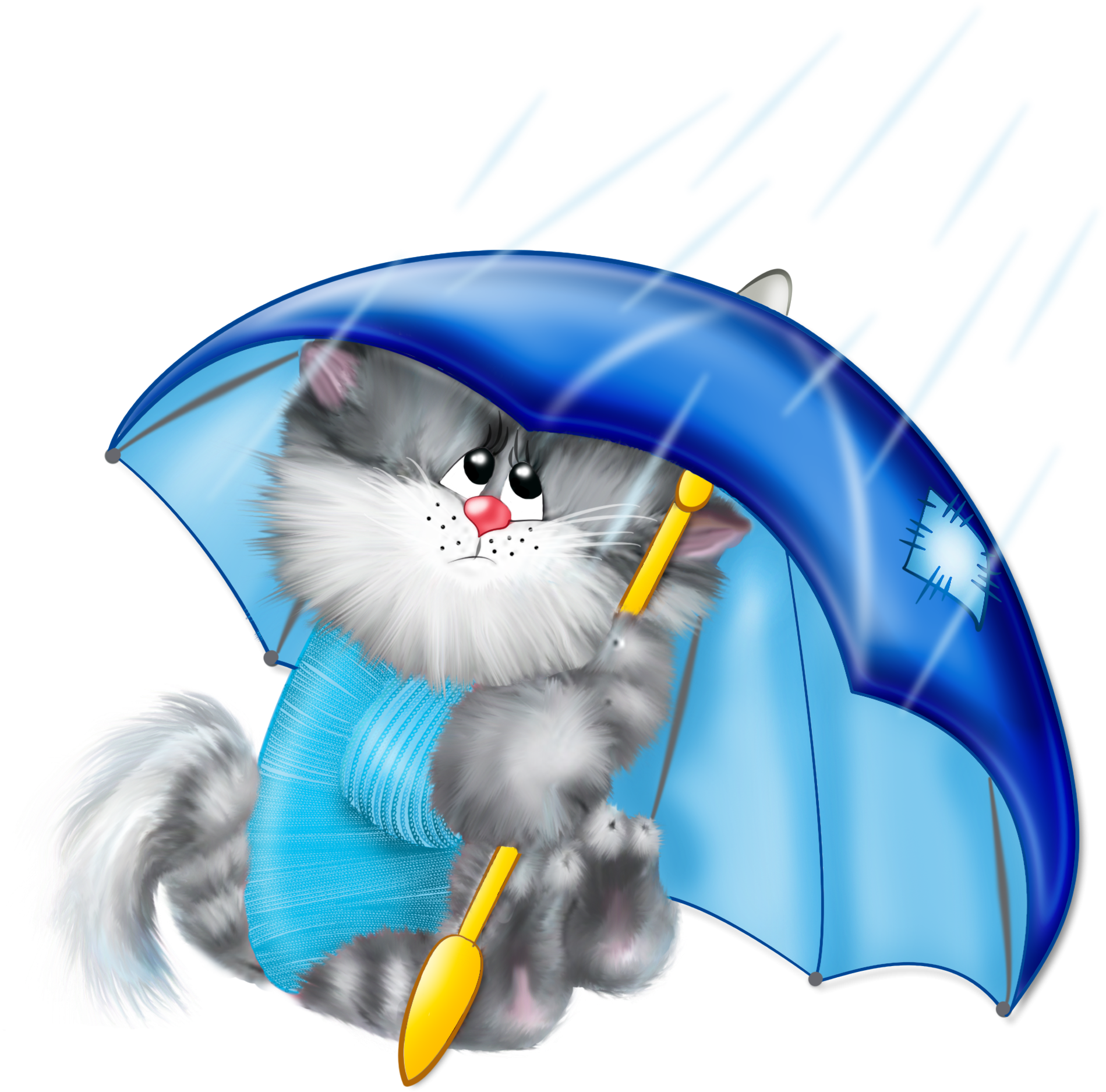Стикеры отличного дня и настроения. Зонт с котятами. Хорошего настроения в любую погоду. Котик с зонтиком. Хорошего настроения в любуютпогоду.