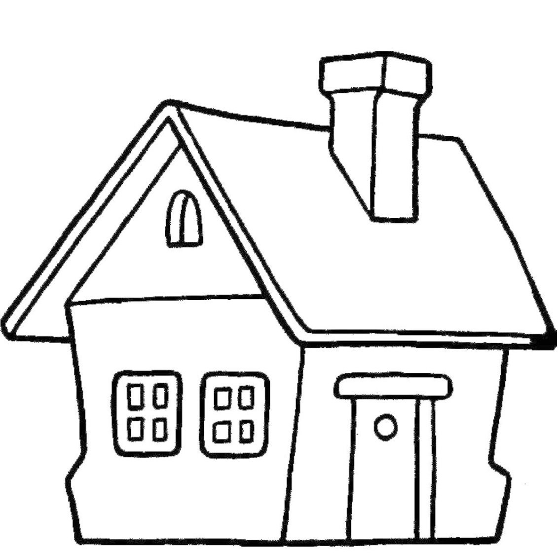 Домик раскраска для малышей