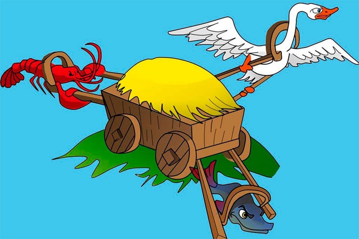 Басня Крылова а воз и ныне там