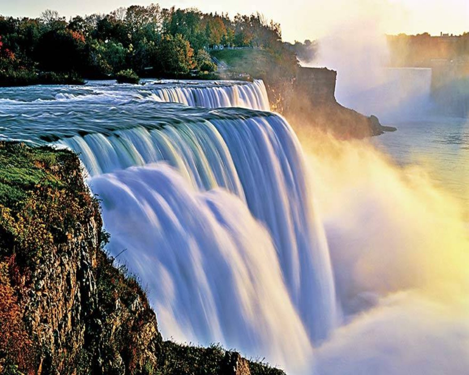 Озера и водопады северной америки. Ниагарский водопад. Северная Америка Ниагарский водопад. Канада водопад Ниагара. Ниагарский водопад 3 водопада.