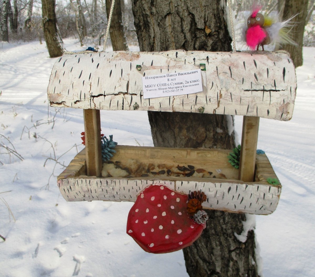 Птичья столовая кормушка