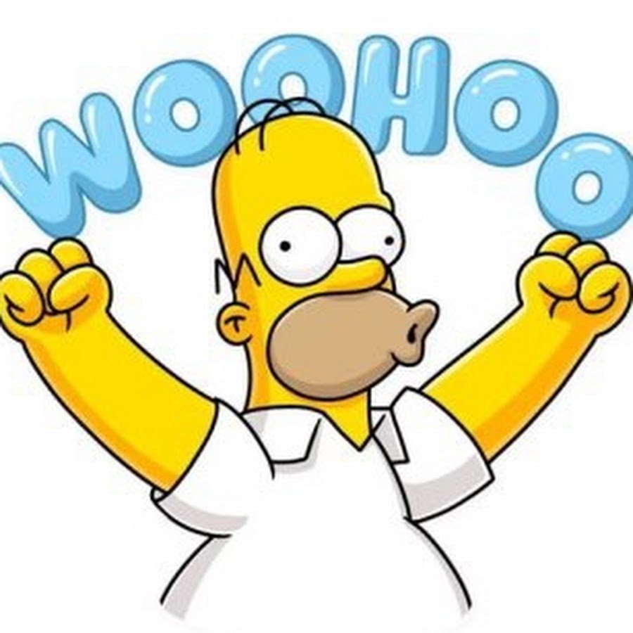 Гомер симпсон радуется