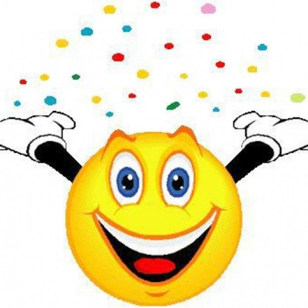 Смайлик радуется